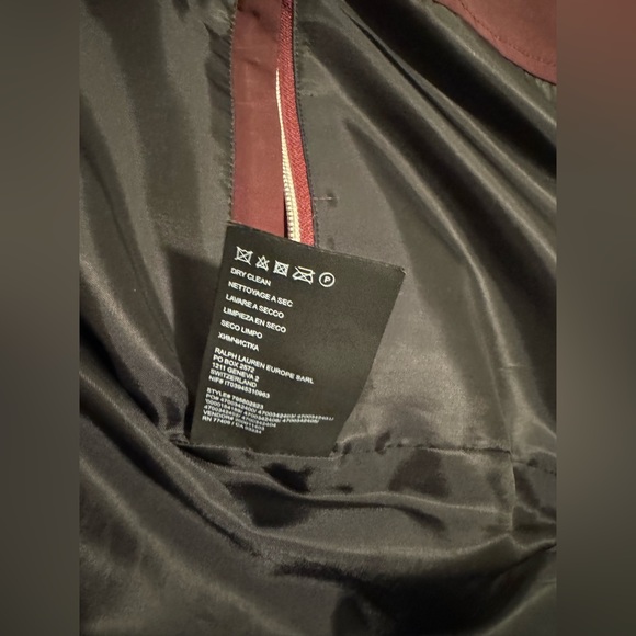 Men Club Monaco Burgundy Bomber Jacket size XS - Picture 5 of 5